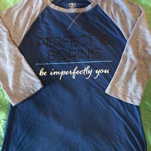 Athletic works, “Being perfect is boring” top